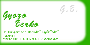 gyozo berko business card
