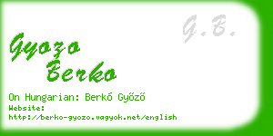 gyozo berko business card